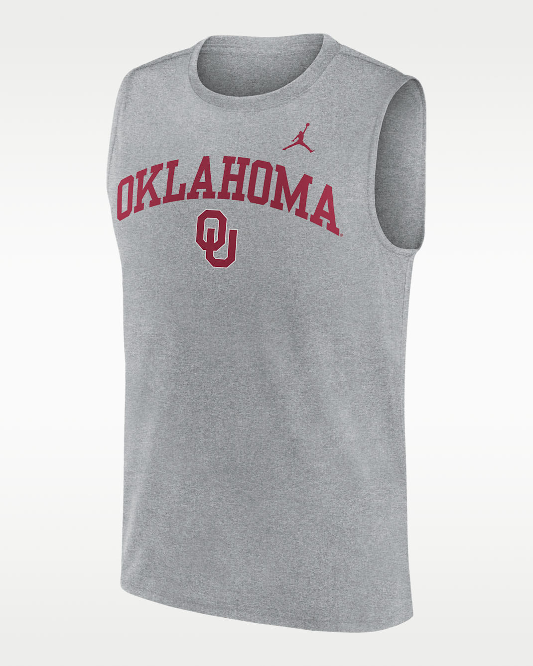 Camiseta sin mangas universitaria Nike Dri-FIT para hombre Oklahoma Arch Legend - Gris
