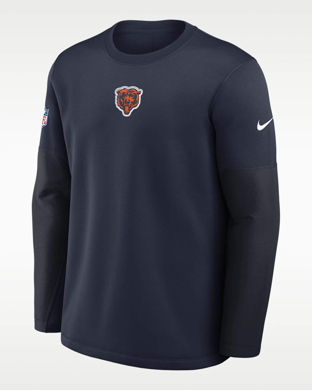 Chicago Bears Scripted To Win Sideline Coach Men's Nike Therma-FIT NFL Long-Sleeve T-Shirt - Navy