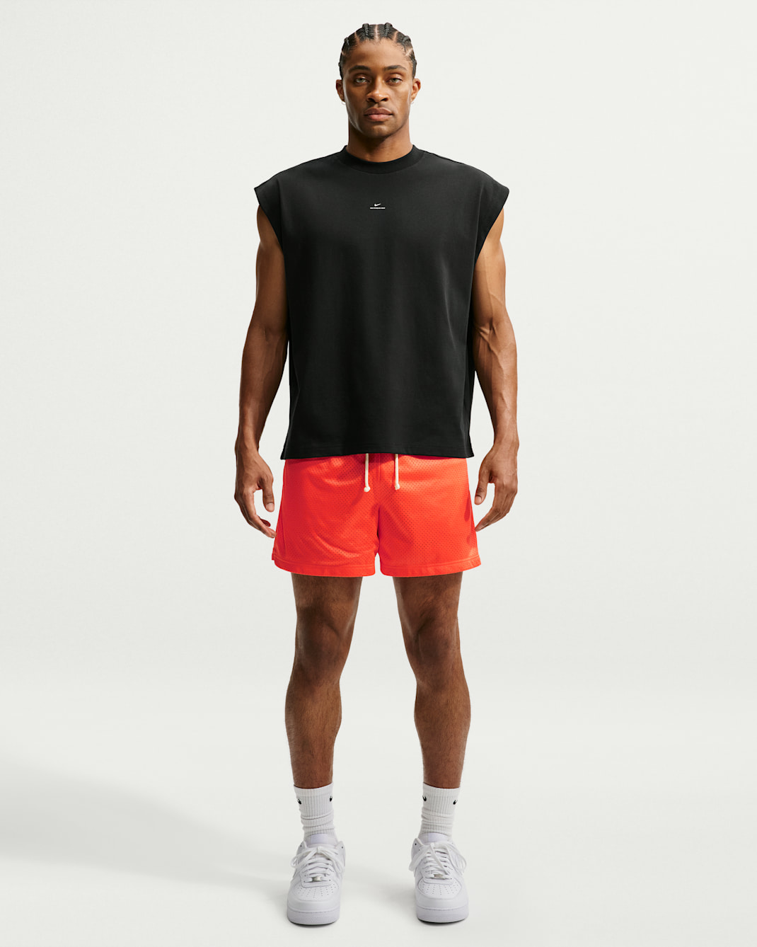 Nike Standard Issue Men's 5" Practice Mesh Basketball Shorts - Turf Orange/Pale Ivory