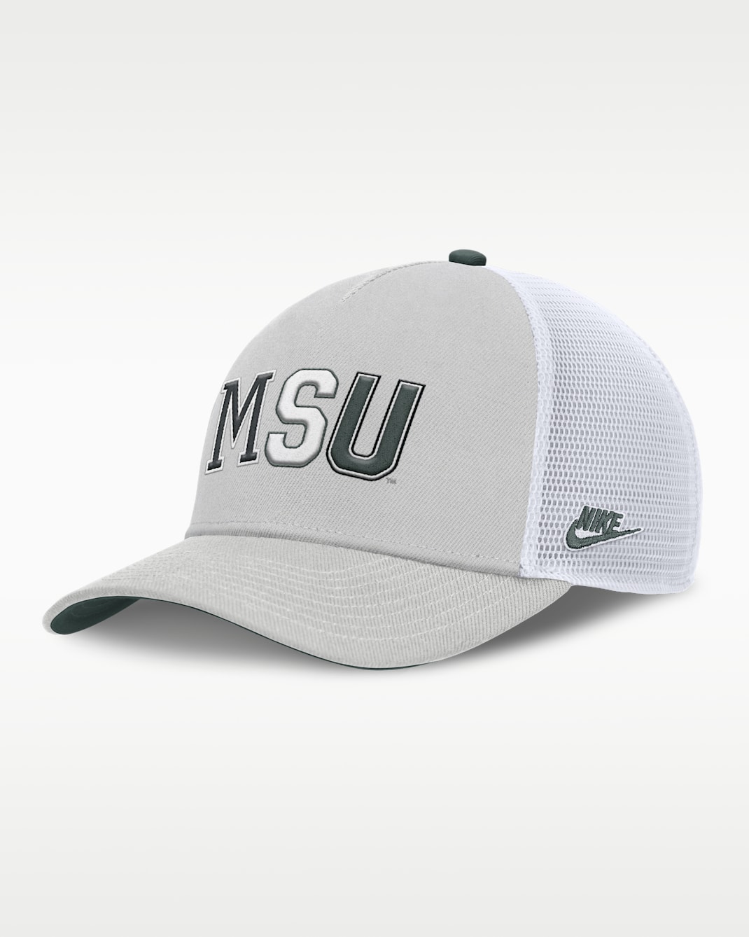 Gorra de rejilla universitaria Nike ajustable para hombre Michigan State Legacy Basketball Rise - Gris