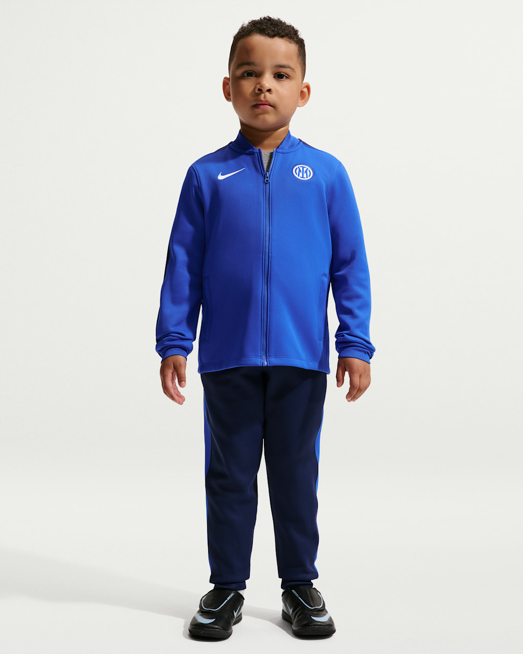 Inter Milan Strike Younger Kids' Nike Dri-FIT Football Knit Tracksuit - Lyon Blue/Blue Void/Blue Void/White