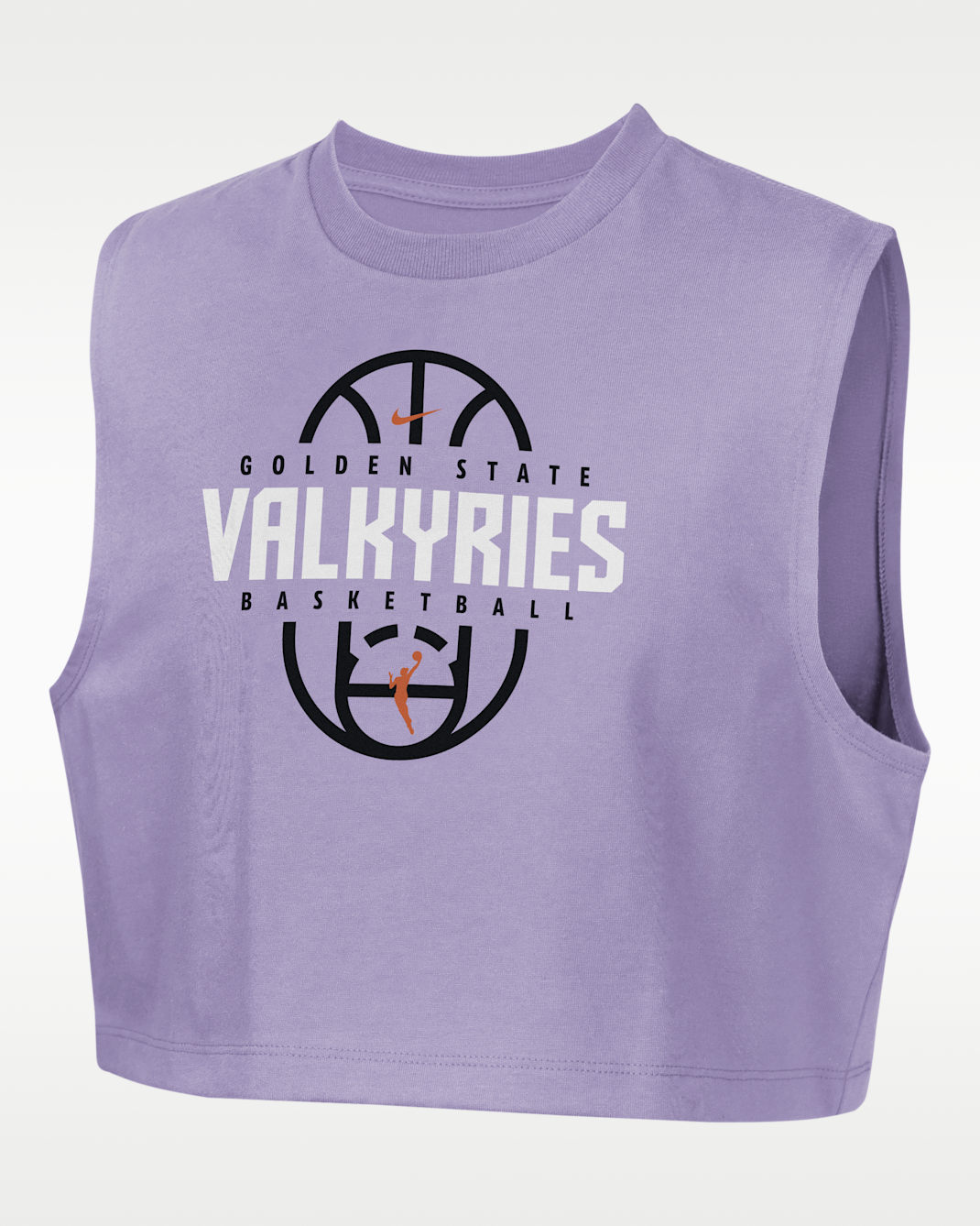 Golden State Valkyries Nike Authentics Big Kids' (Girls') Sleeveless Cropped T-Shirt - Urban Lilac