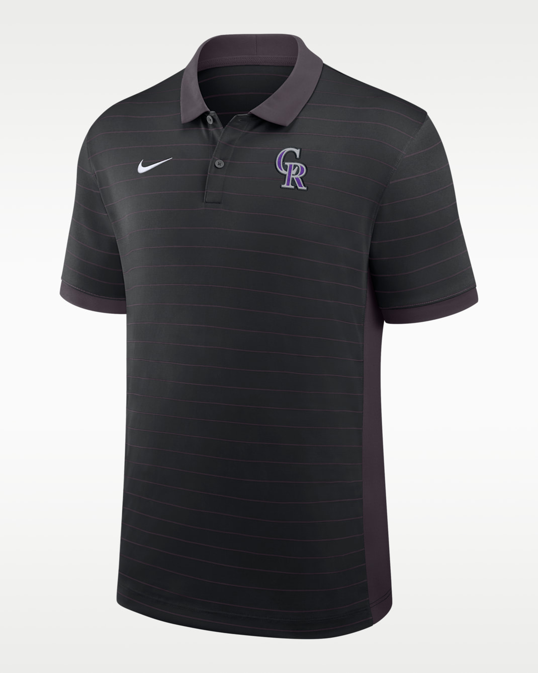 Colorado Rockies Authentic Collection Striped Victory Men's Nike Dri-FIT MLB Polo - Black