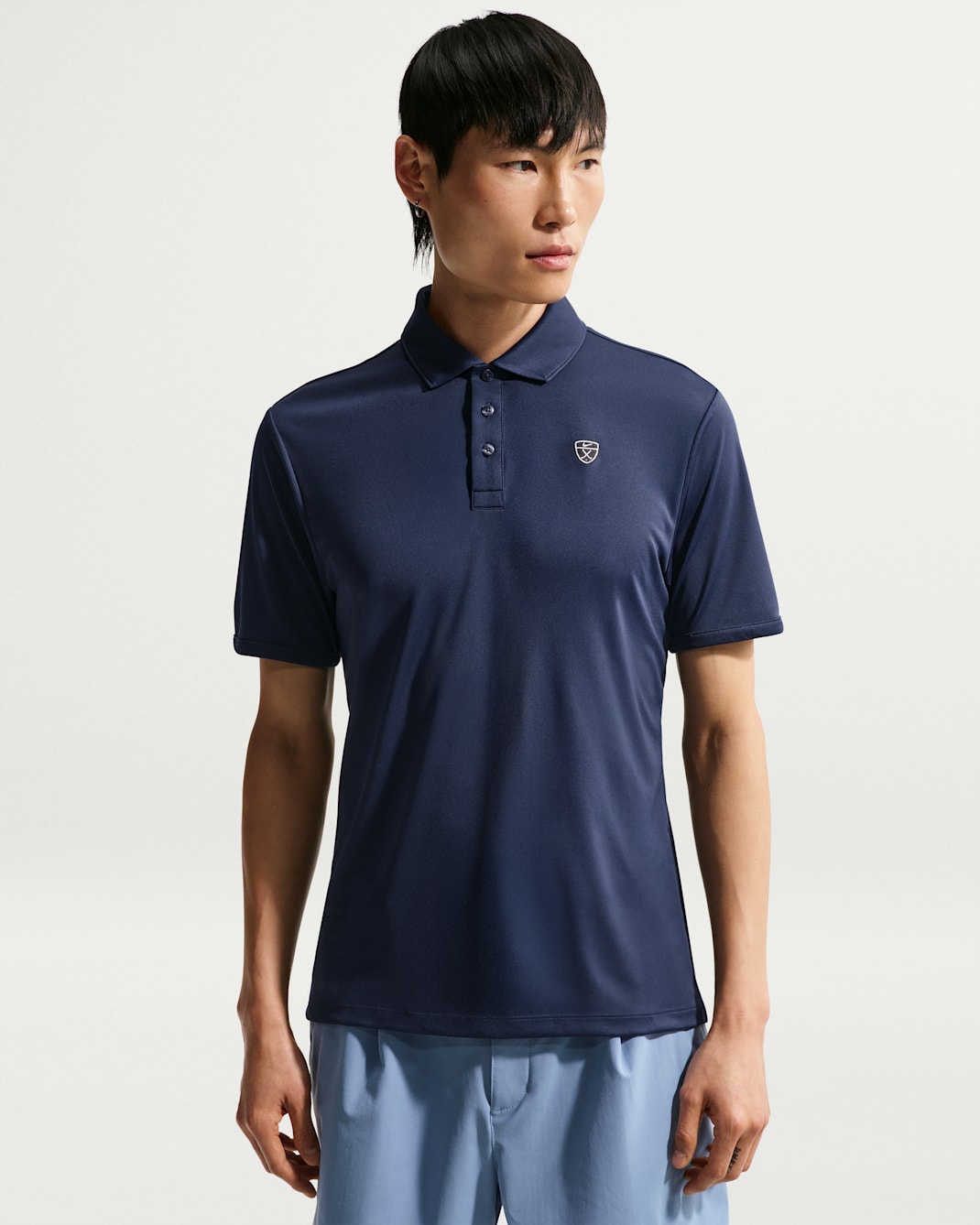 ナイキ パー メンズ Dri-FIT ゴルフポロ - カレッジネイビー/ホワイト