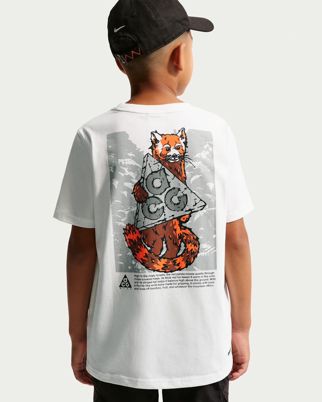 ACG Big Kids' Dri-FIT Red Panda T-Shirt - Summit White