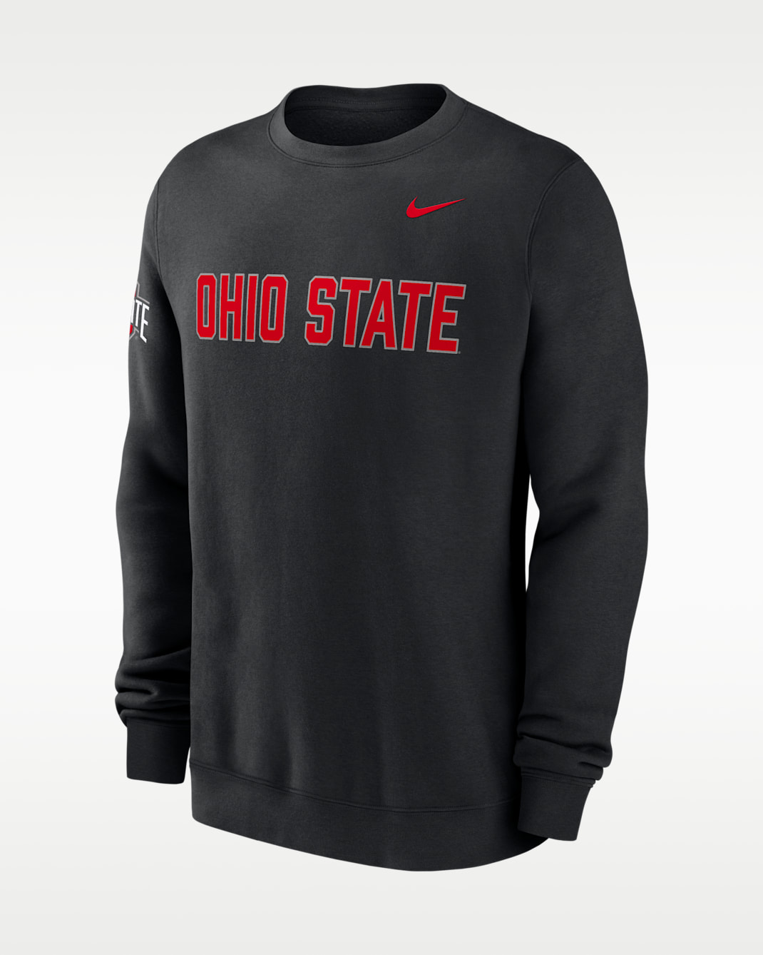 Ohio State Sideline Club Men's Nike College Pullover Crew - Black