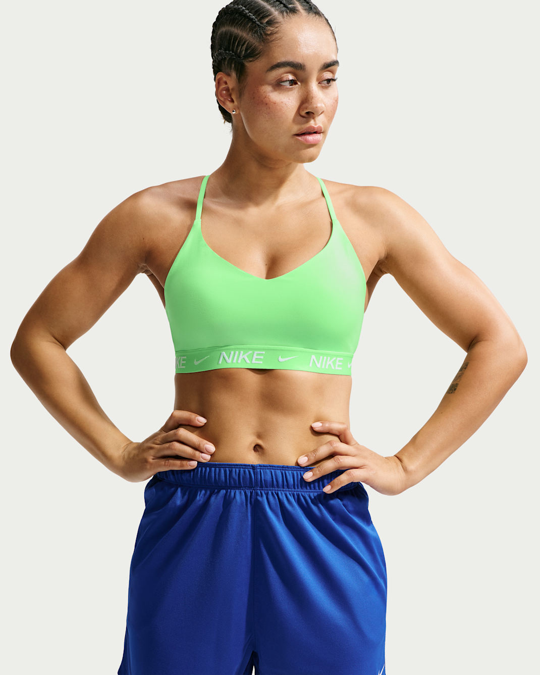 Nike Indy Light Support Women's Padded Adjustable Sports Bra - Illusion Green