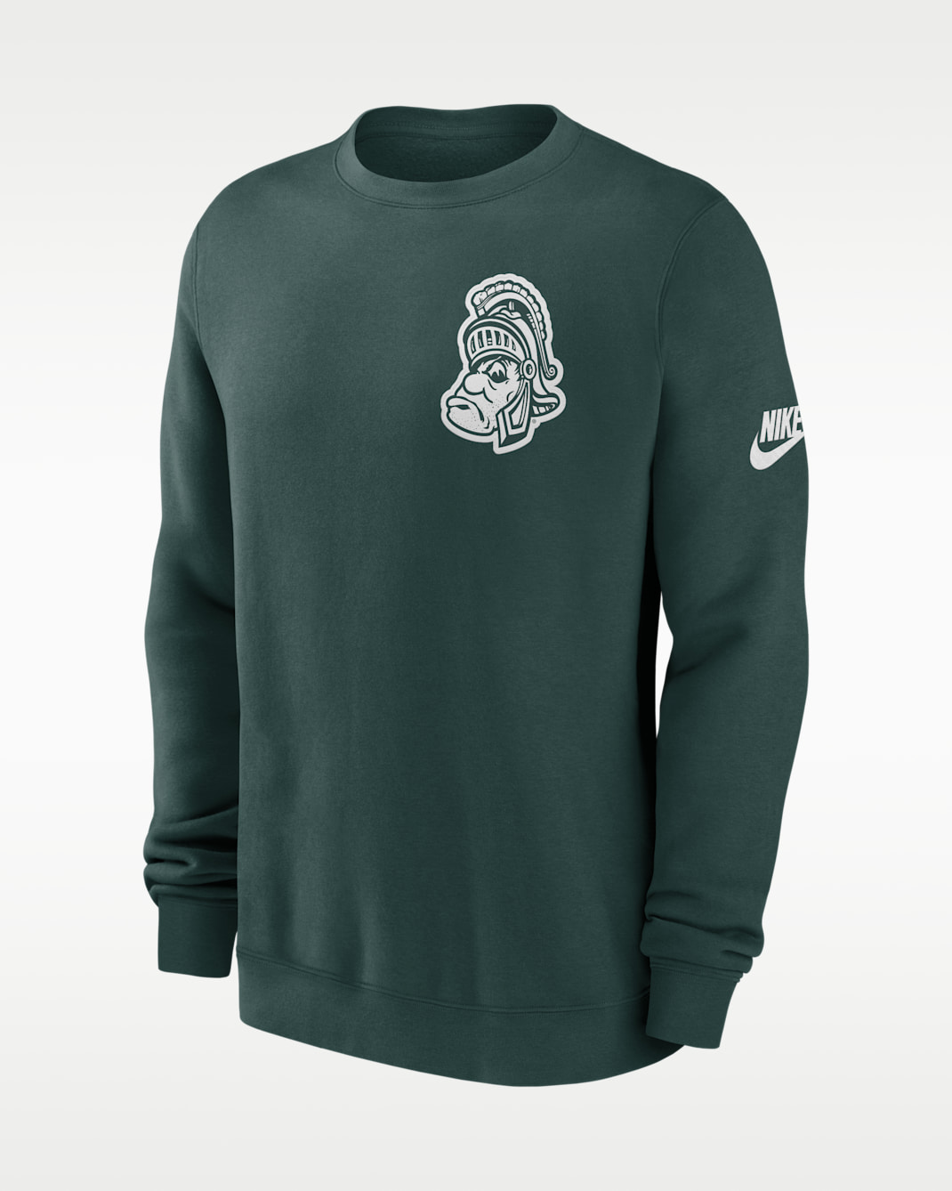 Sudadera de cuello redondo sin cierre universitaria Nike para hombre Michigan State Legacy - Verde
