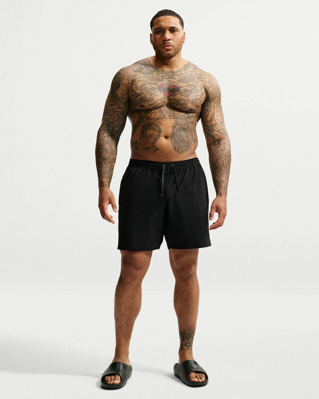 Shorts de playa o alberca de 18 cm con forro de ropa interior para hombre (personas altas y tallas grandes) Nike Swim Contend Essential - Negro