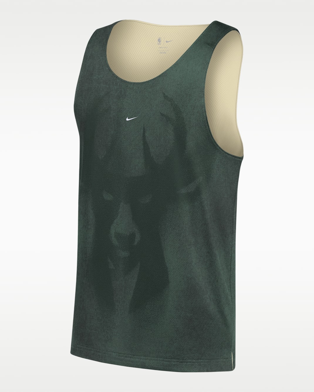 Jersey de básquetbol de malla para hombre Nike Milwaukee Bucks Standard Issue - Abeto/Ópalo liso