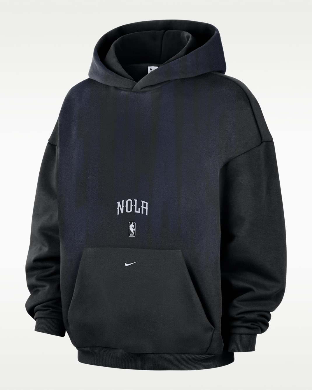 New Orleans Pelicans Standard Issue Men's Therma-FIT Fleece Basketball Hoodie - Black/White