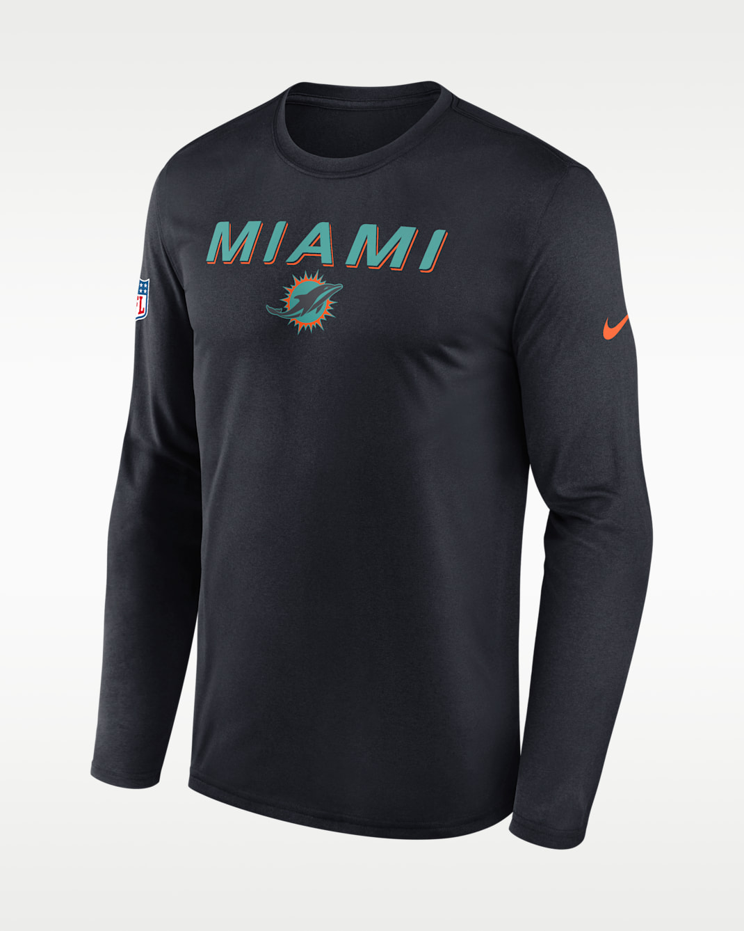 Miami Dolphins Rivalries Collection Sideline Legend Men's Nike Dri-FIT NFL Long-Sleeve T-Shirt - Navy