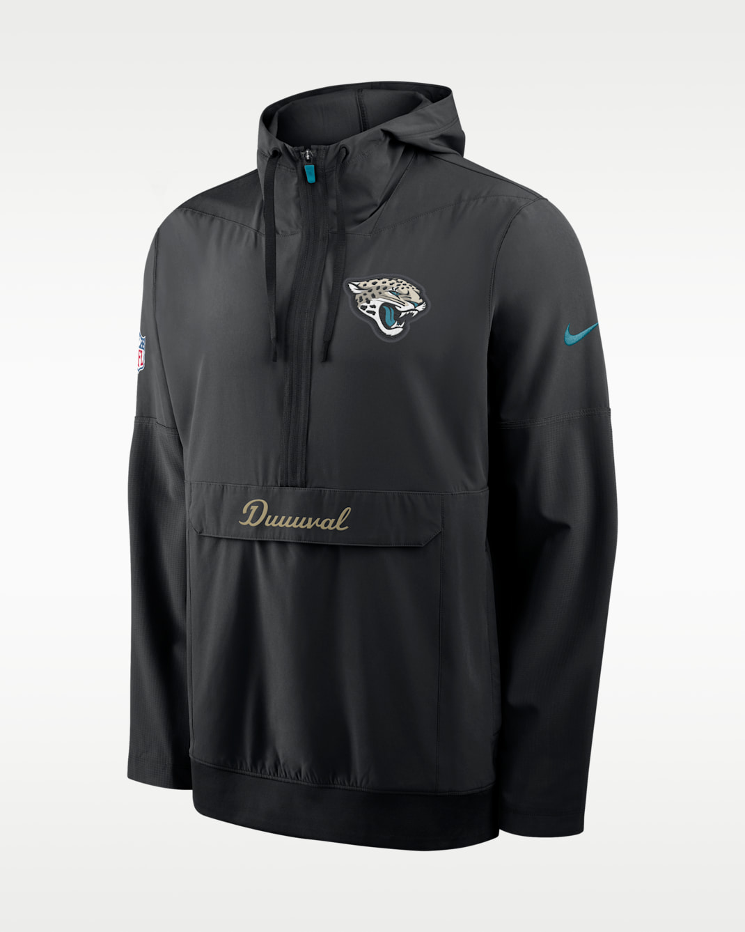 Jacksonville Jaguars Rivalries Collection Sideline Anorak Men's Nike NFL 1/2-Zip Hooded Jacket - Black
