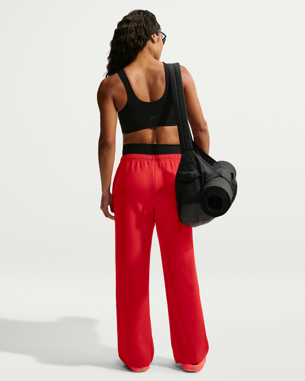 Nike Studio Fleece Sport Women's Dri-FIT Mid-Rise Open-Hem Pants