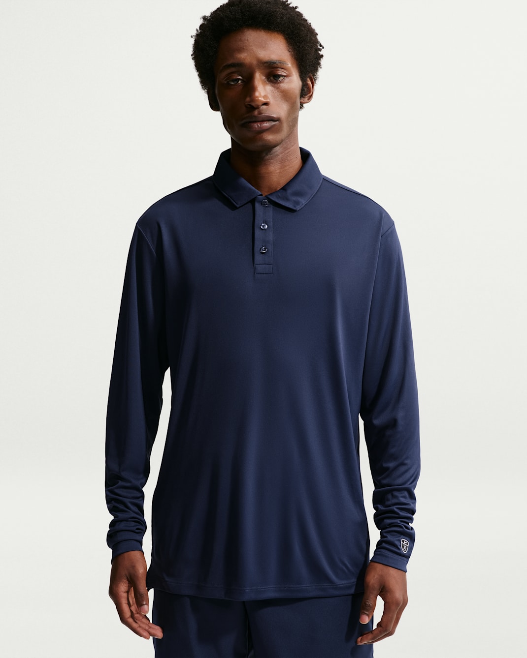 Nike Par Men's Dri-FIT Long-Sleeve Golf Polo - College Navy/College Navy