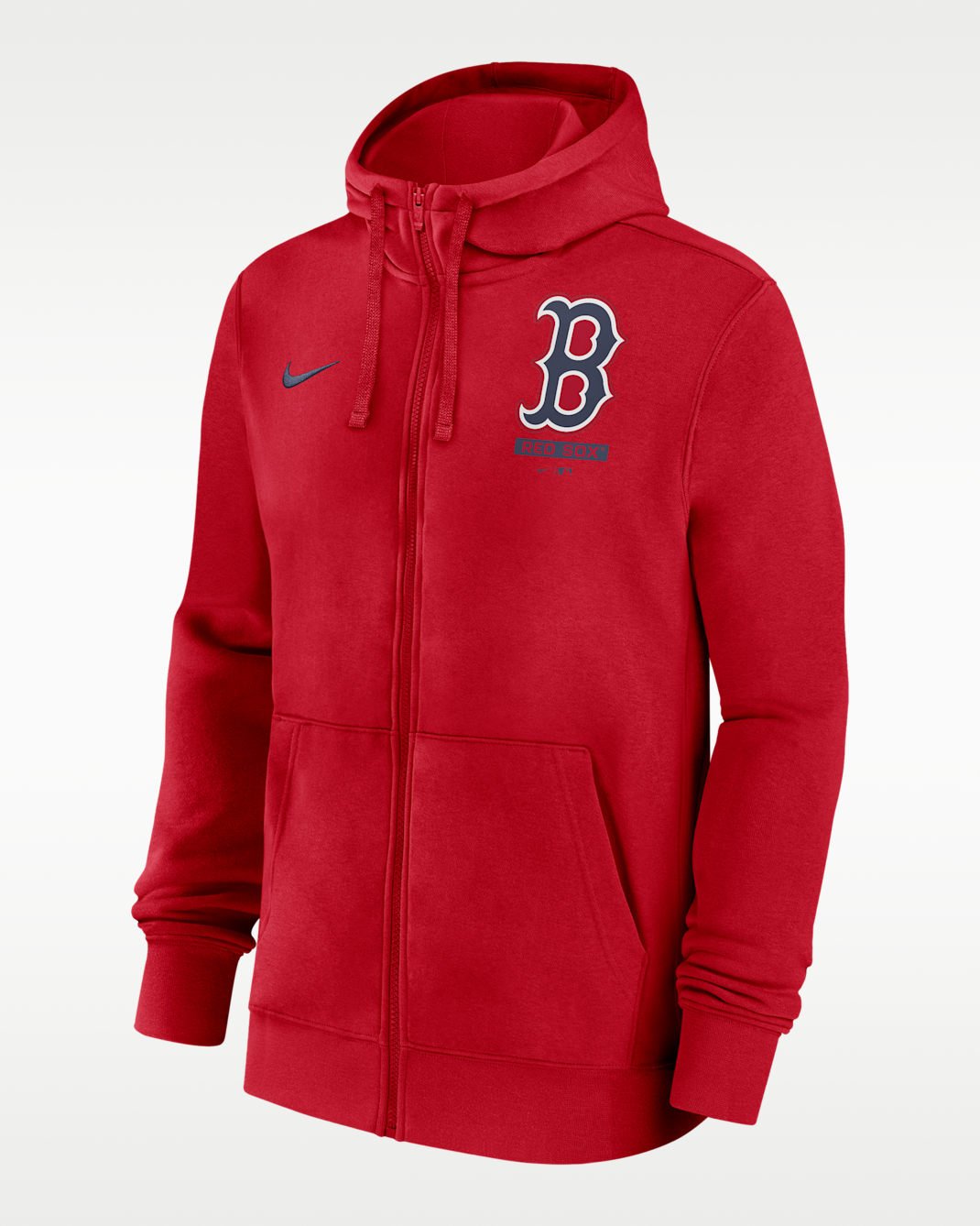 Boston Red Sox Lockup Men's Nike MLB Full-Zip Hoodie - Sport Red