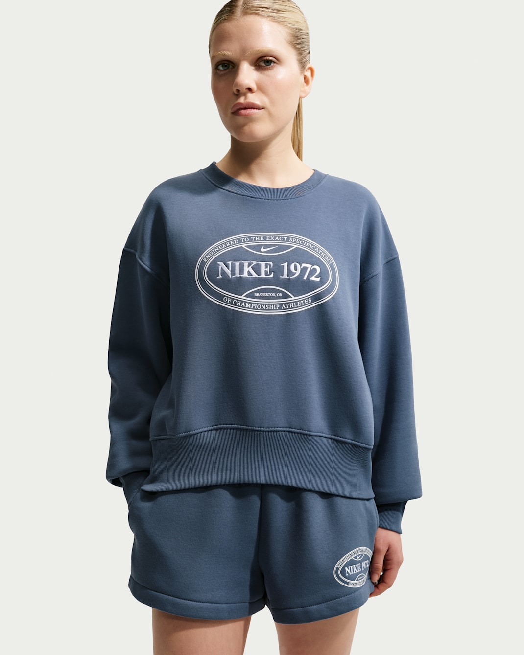 Nike Sportswear Phoenix Fleece Dessuadora oversized de coll rodó - Dona - Diffused Blue