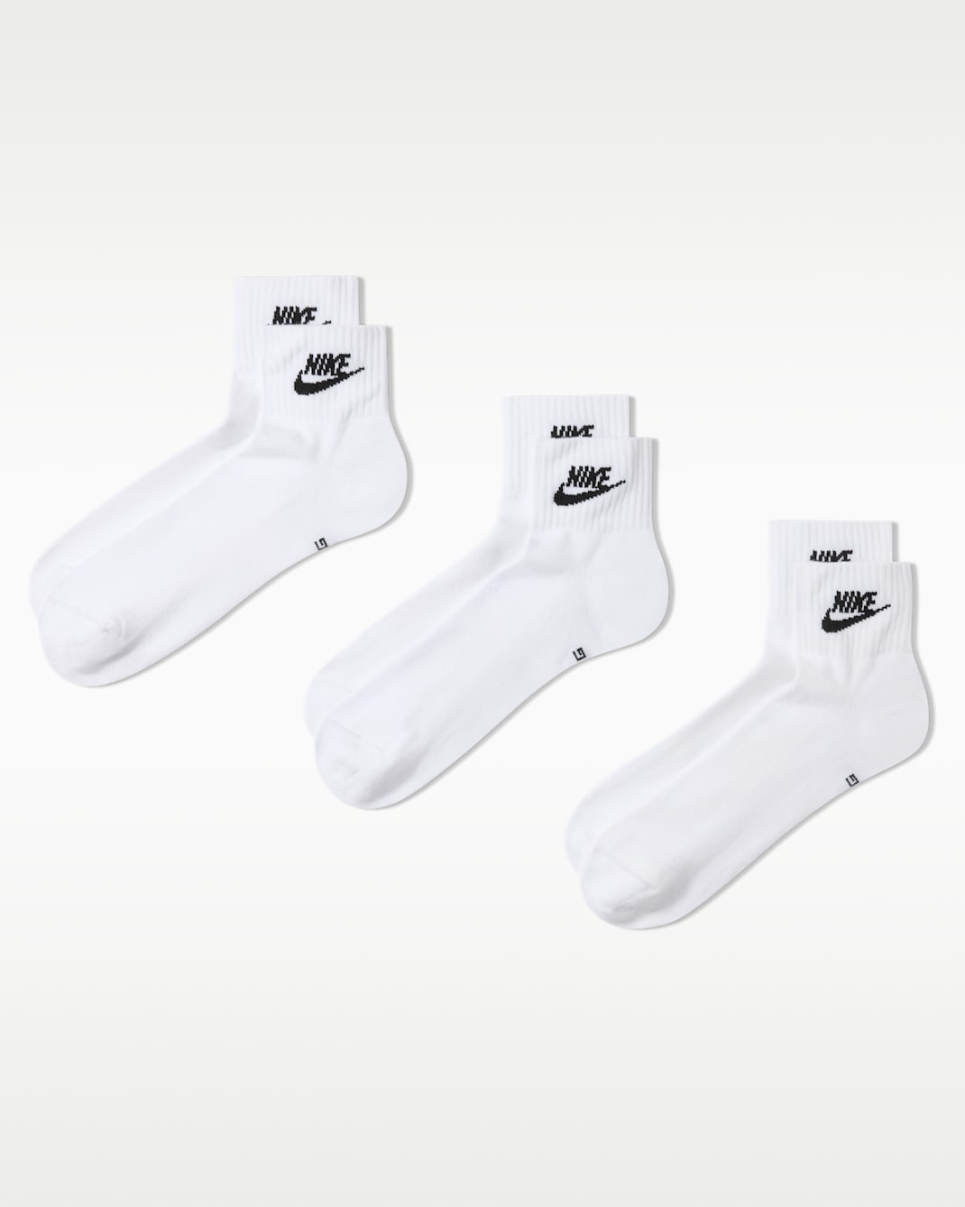 Nike Everyday Essential Ankle Socks (3 Pairs) - White/Black