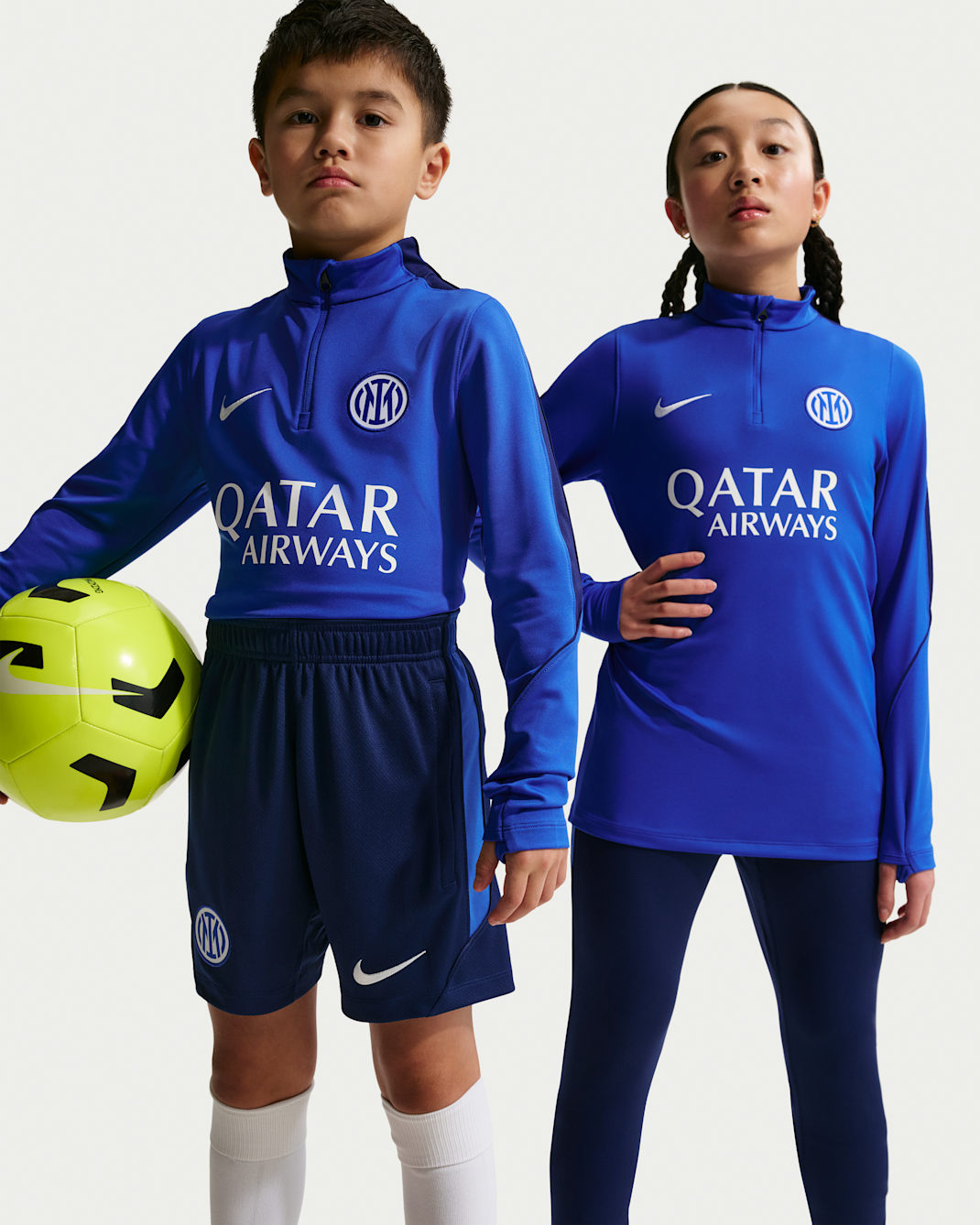 Inter Milan Strike Older Kids' Nike Dri-FIT Football Knit Drill Top - Lyon Blue/Blue Void/White