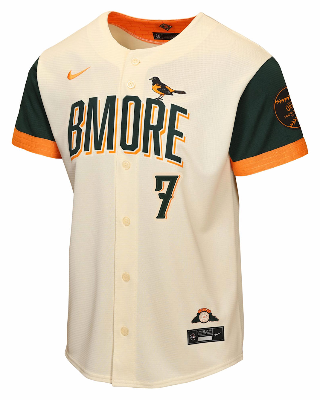 Jackson Holliday Baltimore Orioles City Connect Big Kid's Nike MLB Stadium Jersey - Cream