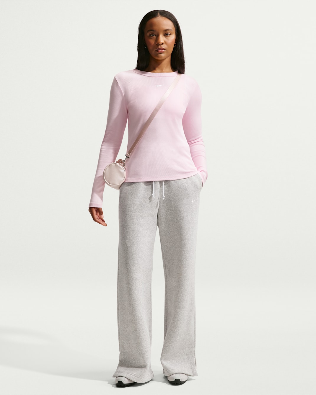 Nike Sportswear Phoenix Fleece Women's High-Waisted Wide-Leg Pants - Pure Platinum/Heather/Sail