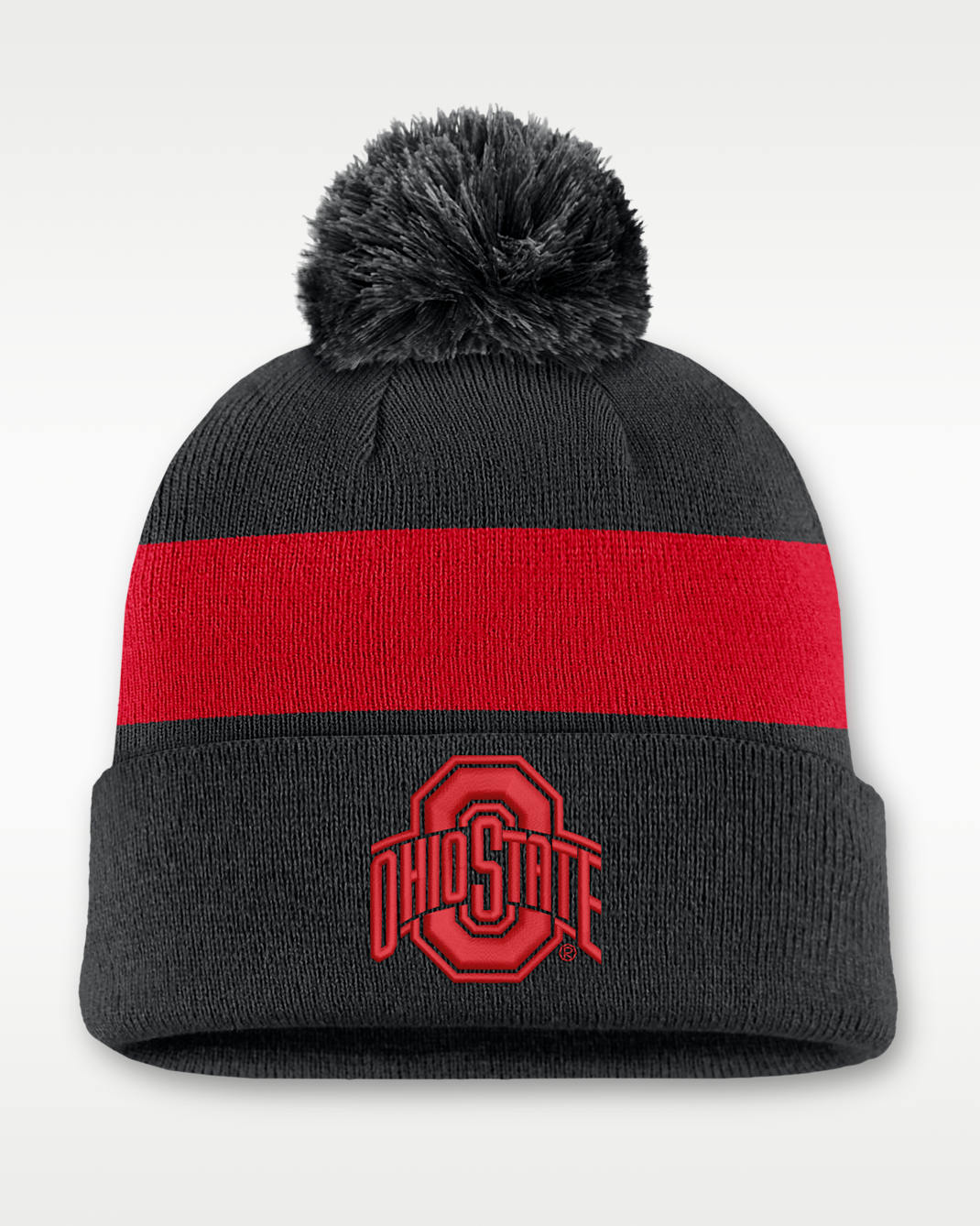 Ohio State Peak Men's Nike College Cuffed Beanie - Black