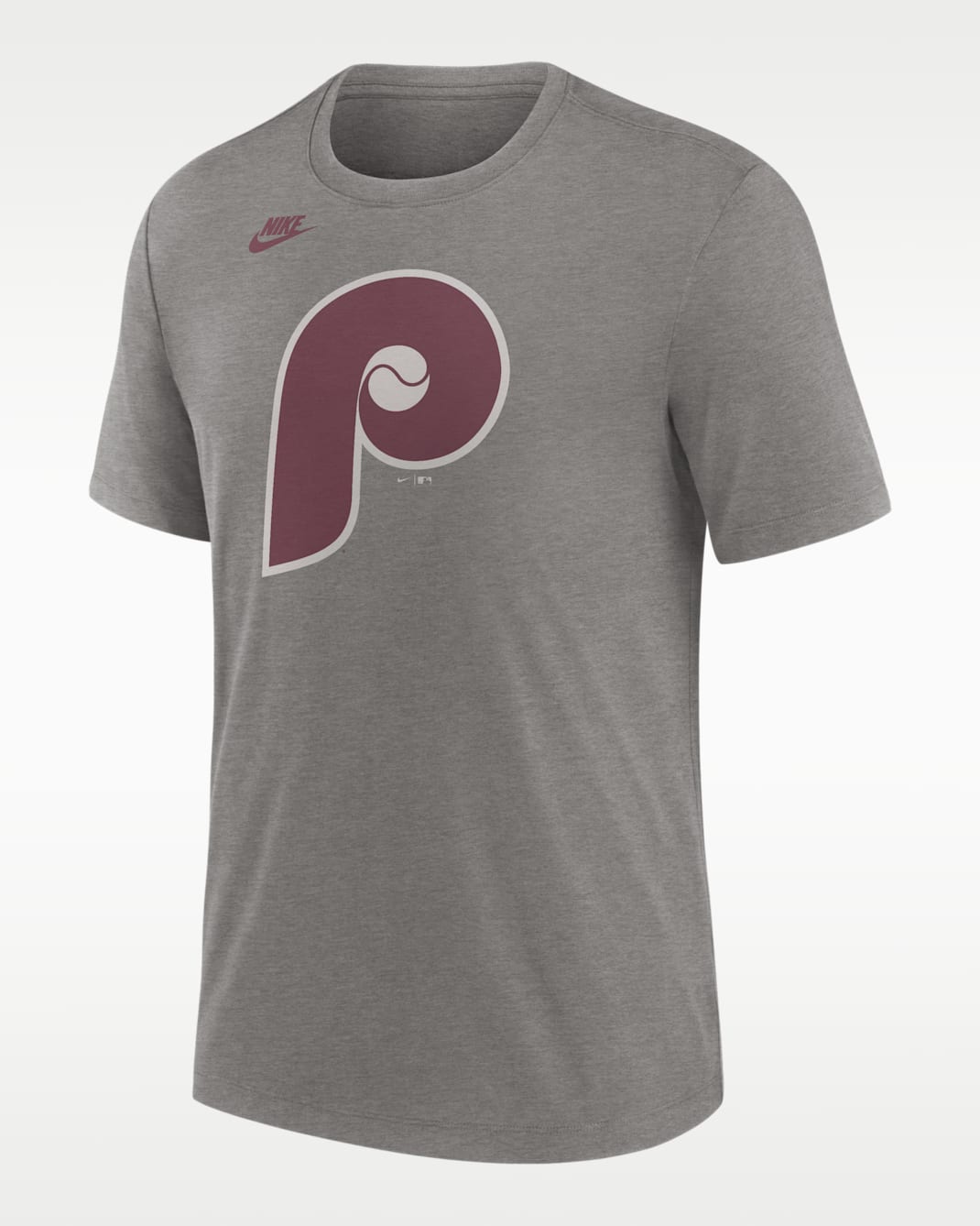 Philadelphia Phillies Cooperstown Logo Men's Nike MLB T-Shirt - Charcoal Heather