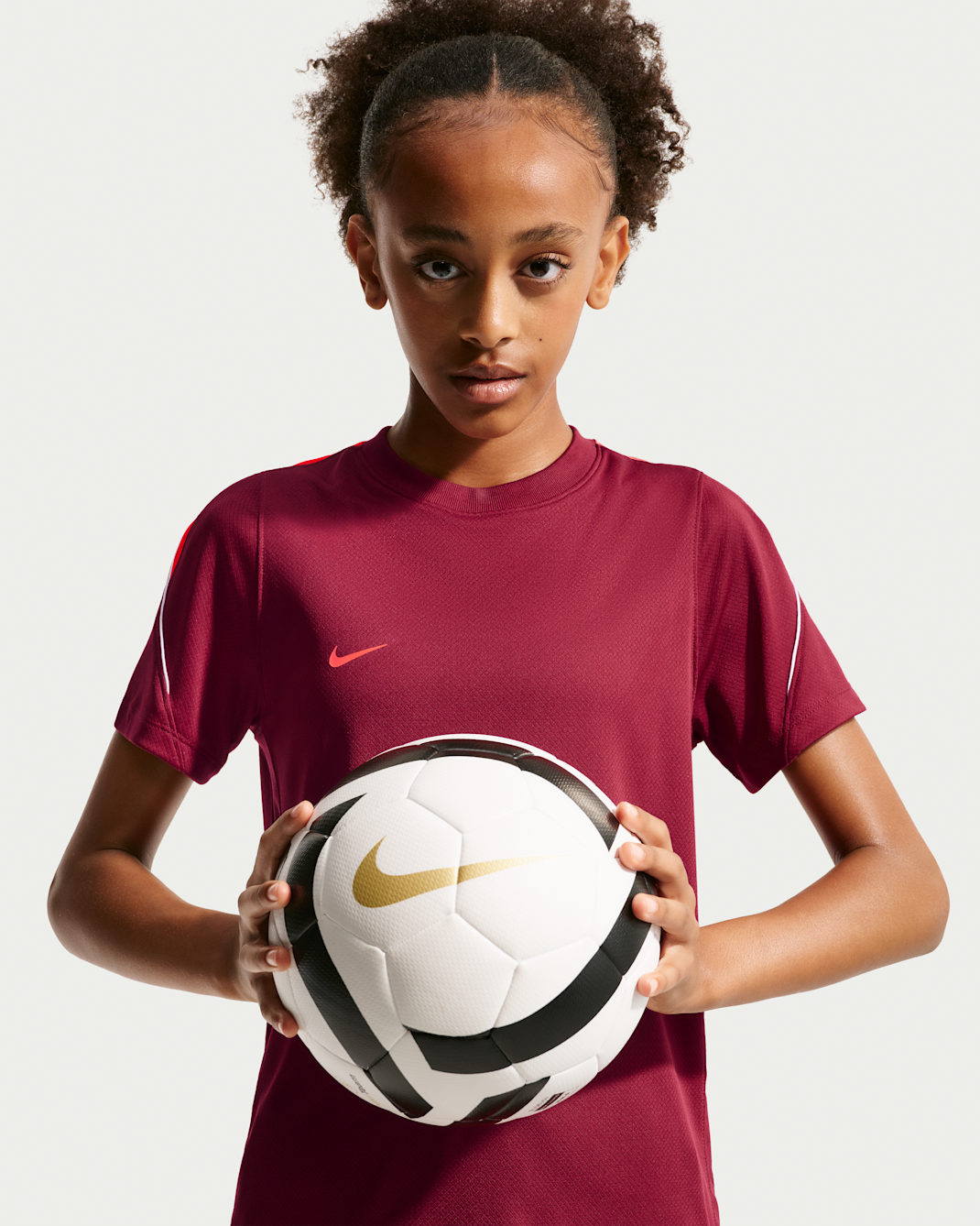 Nike Strike Part superior de futbol de màniga curta Dri-FIT - Nen/a - Team Red/Carmesí brillant/Blanc/Carmesí brillant