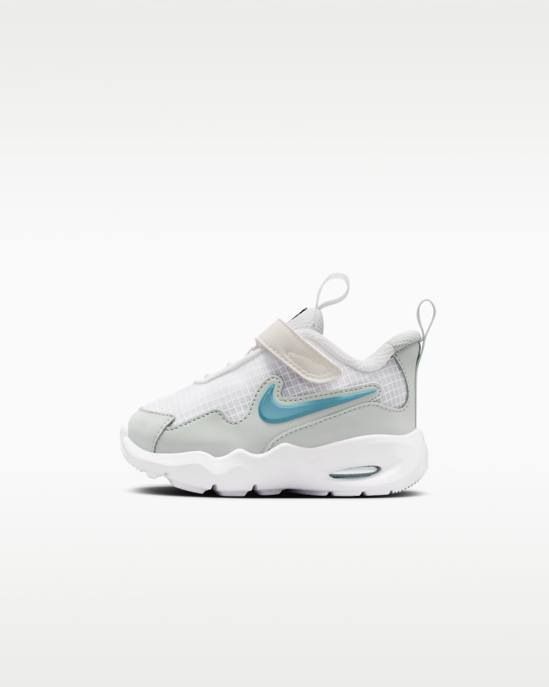 Tenis para bebé e infantil Nike Air Max Nova - Blanco/Plata claro/Espuma menta/Denim turquesa