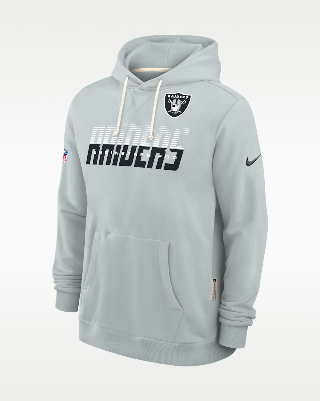 Las Vegas Raiders Sideline Standard Issue Men's Nike Dri-FIT NFL Pullover Hoodie - Silver