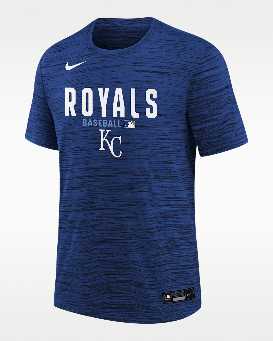 Kansas City Royals Authentic Collection Velocity Big Kids' Nike Dri-FIT MLB T-Shirt - Rush Blue