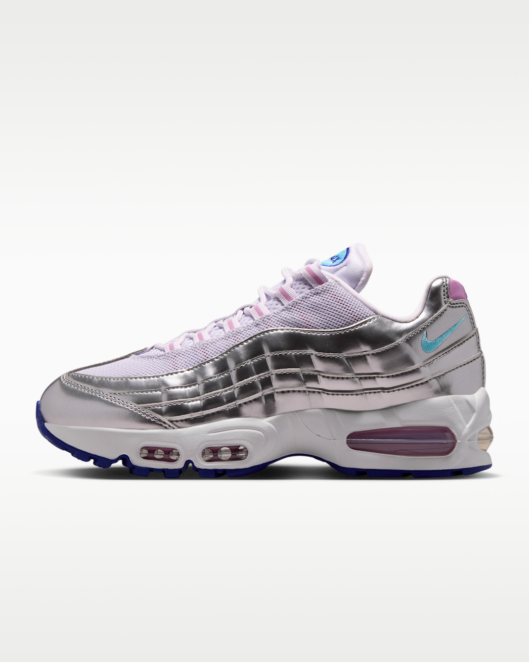 Nike Air Max 95 Big Bubble "WNBA All-Star Weekend" Women's Shoes - Chrome/Barely Grape/Light Magenta/Lagoon Pulse