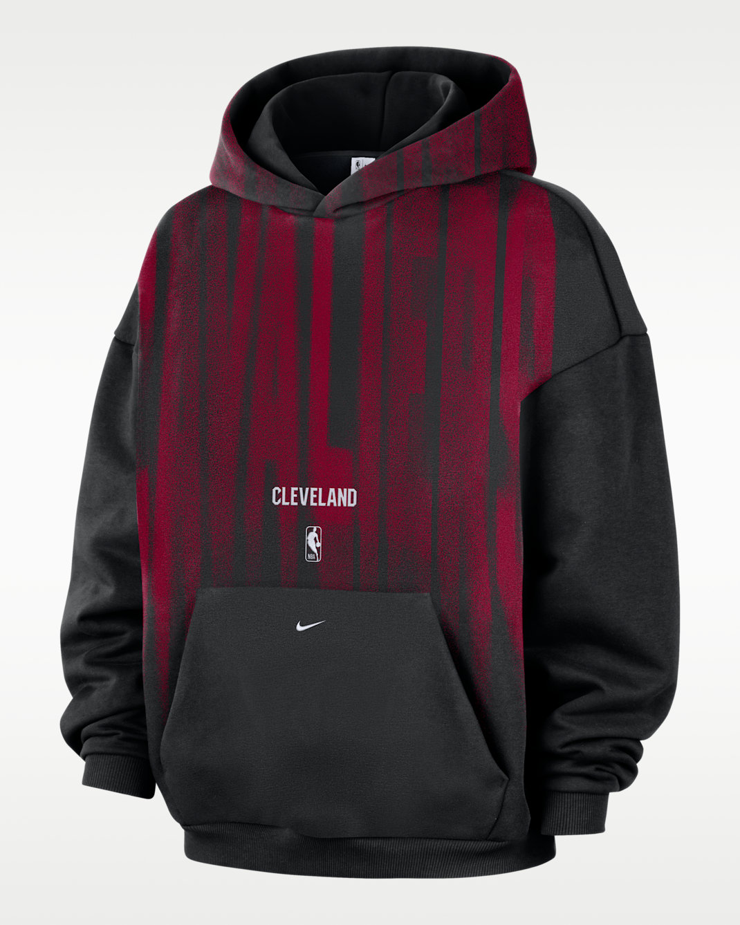 Cleveland Cavaliers Standard Issue Men's Therma-FIT Fleece Basketball Hoodie - Black/White