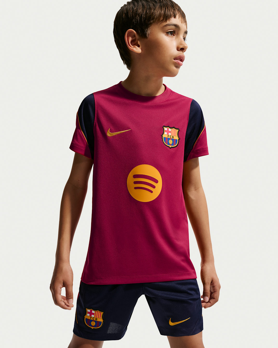 FC Barcelona Strike Big Kids' Nike Soccer Dri-FIT Short-Sleeve Top