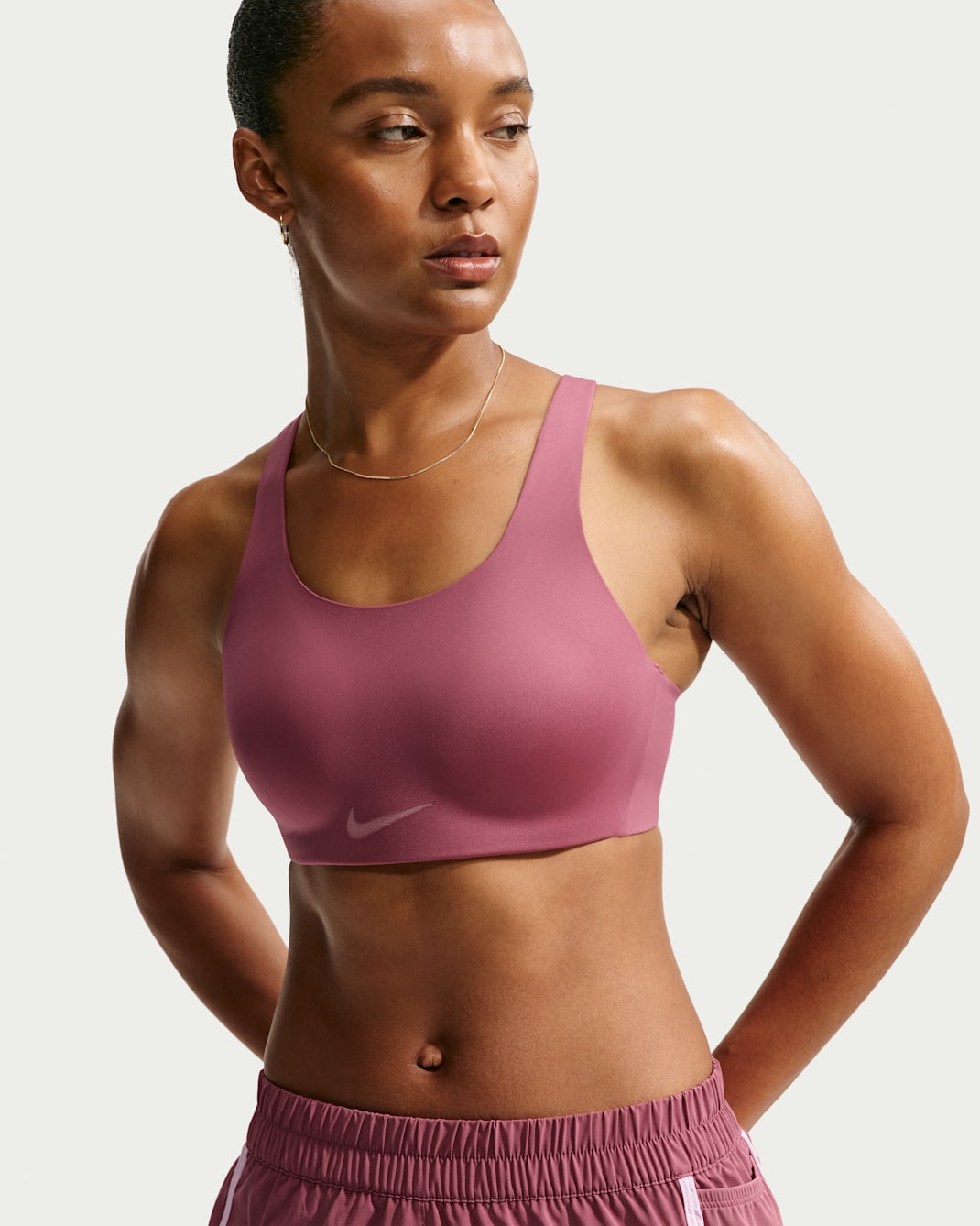 Nike Rival Women's Ultrahigh-Support Padded Sports Bra - Pink Smoke