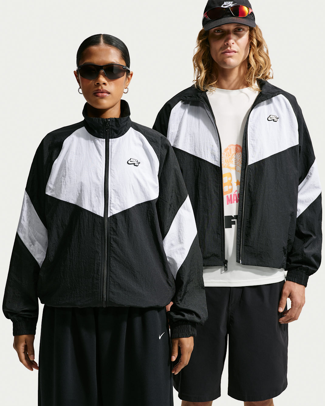 Nike SB-skaterjakke - sort/sort/hvid/hvid