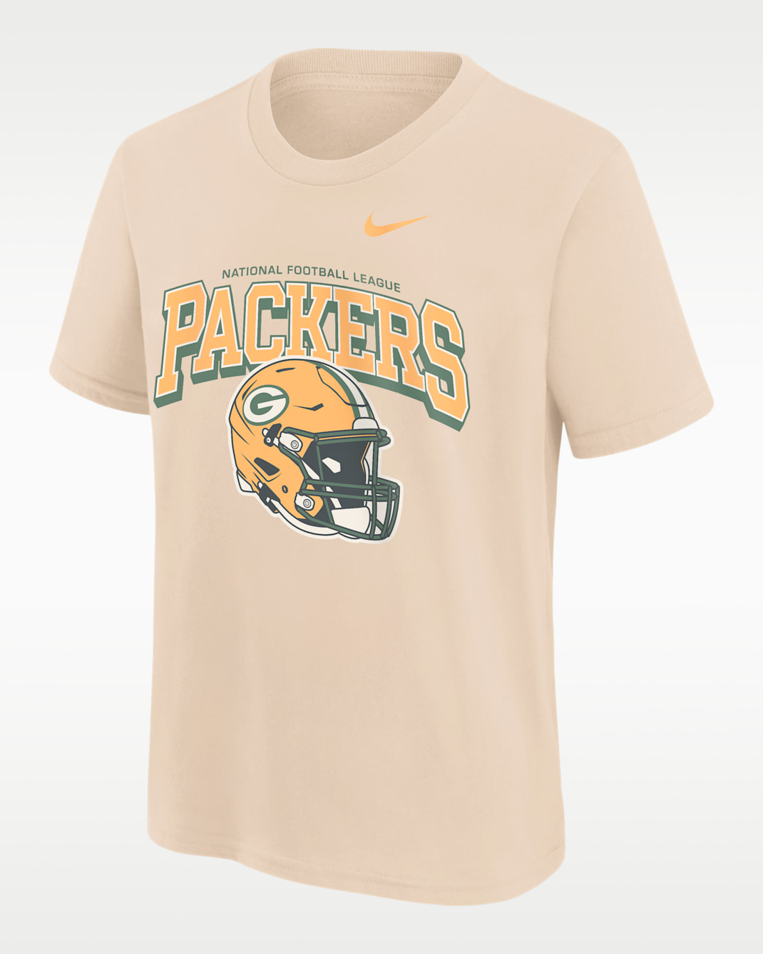 Green Bay Packers Vintage Mod Easy Lane Big Kids' Nike NFL Short-Sleeve T-Shirt - Natural