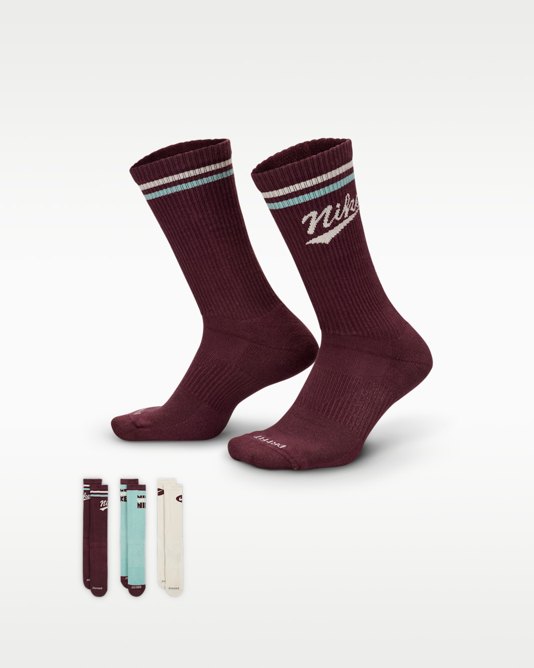 Nike Everyday Plus Crew Socks (3 Pairs) - Multi-Colour