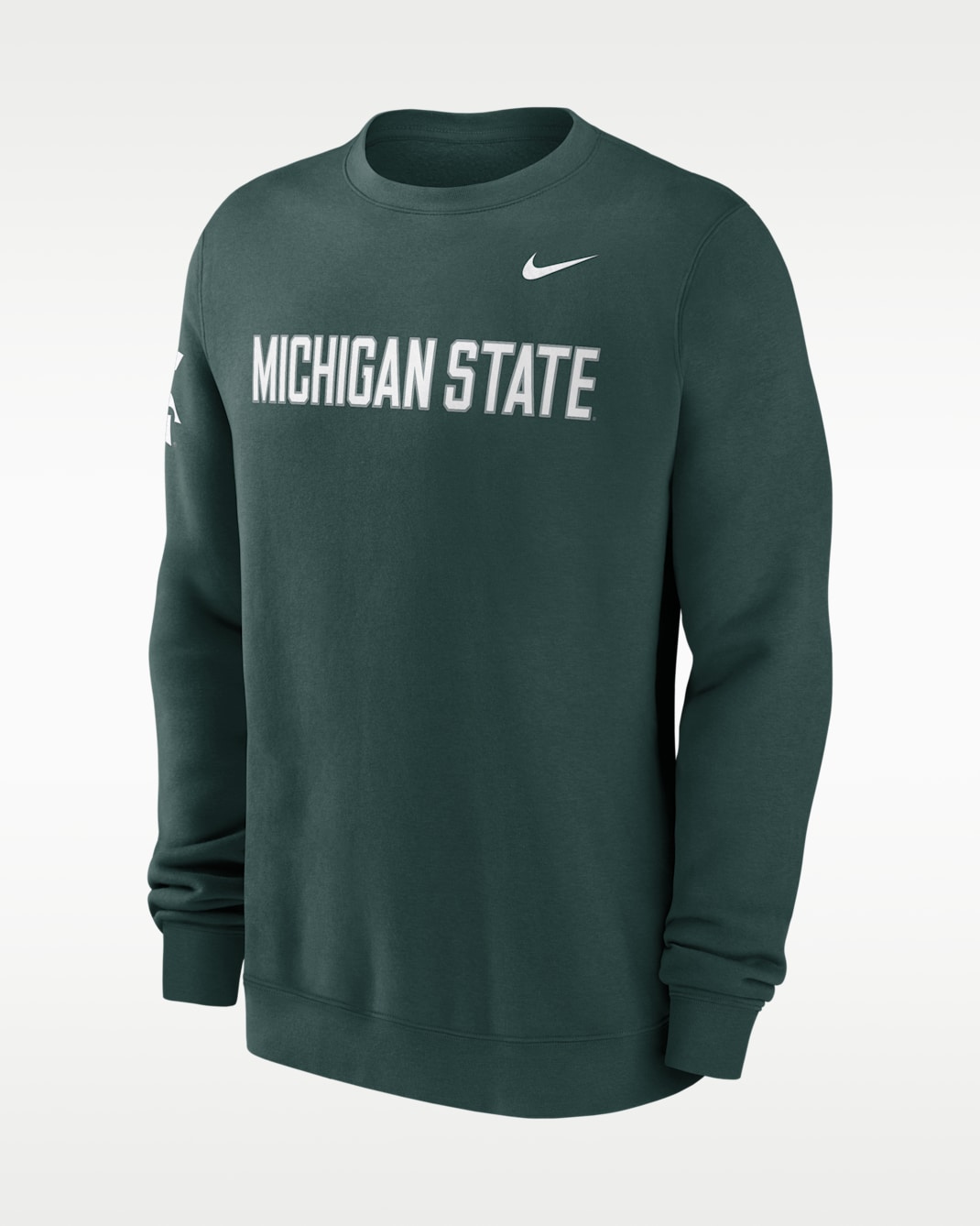 Sudadera de cuello redondo sin cierre universitaria Nike para hombre Michigan State Sideline Club - Verde pro