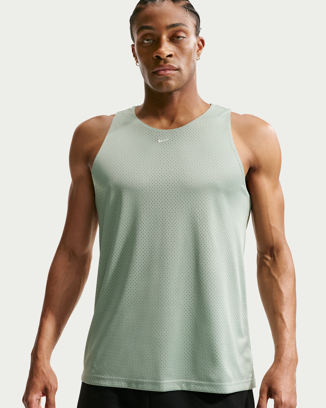Jersey de básquetbol de malla de entrenamiento para hombre Nike Standard Issue - Vapor/Negro