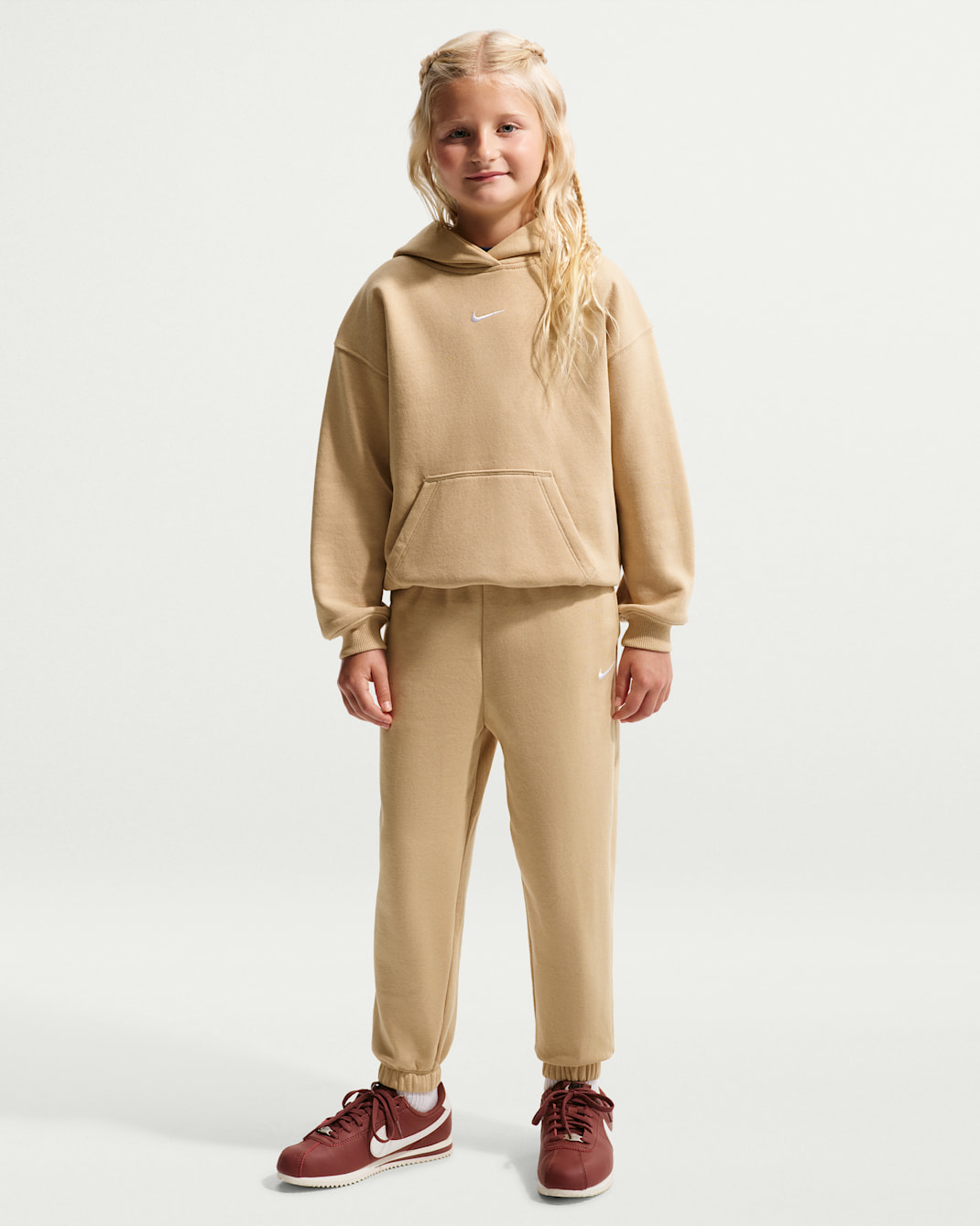 Nike Sportswear Little Kids' Studio Fleece Loose Pants - Linen