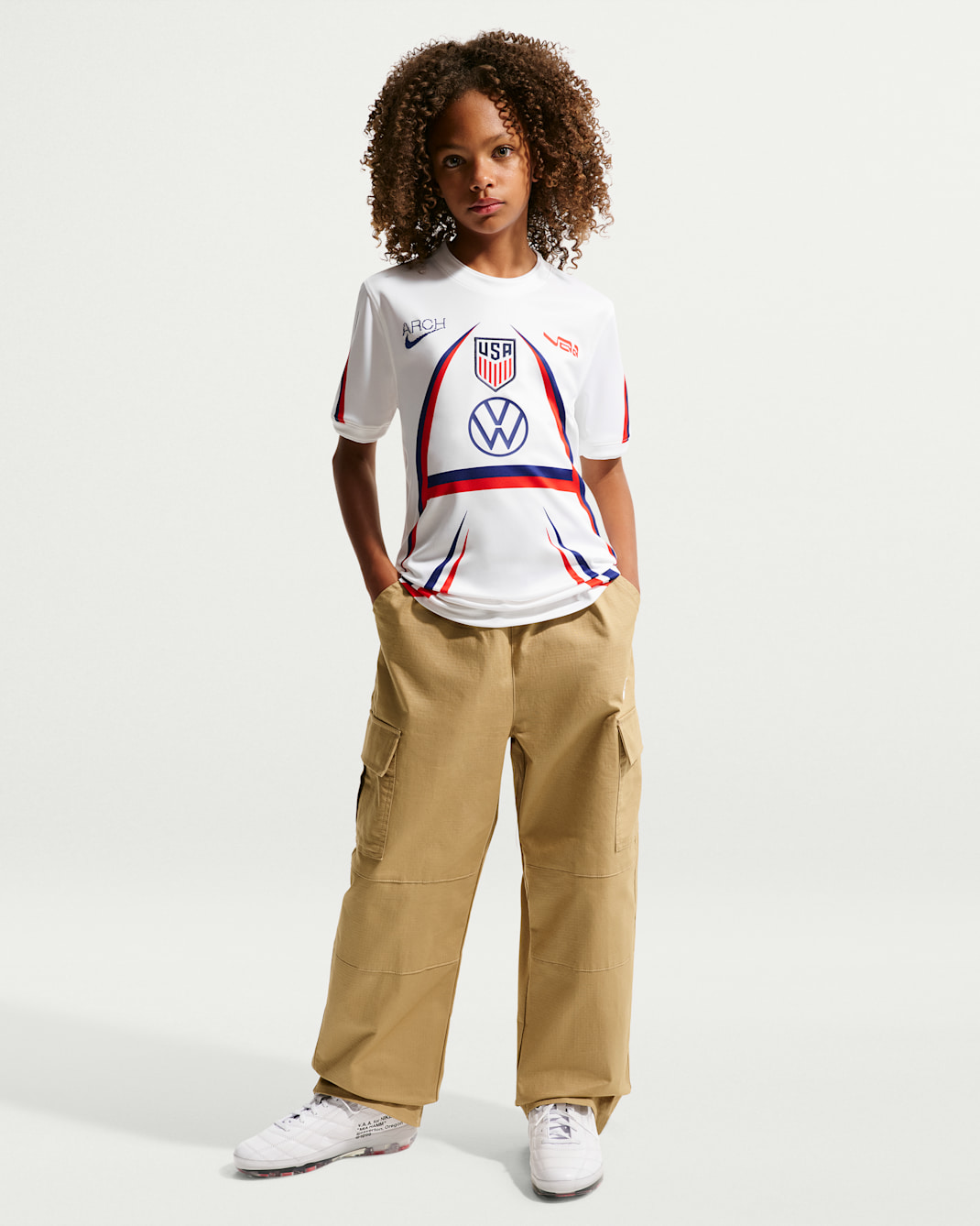 USA x V.A.A. Big Kids' Short-Sleeve Soccer Top