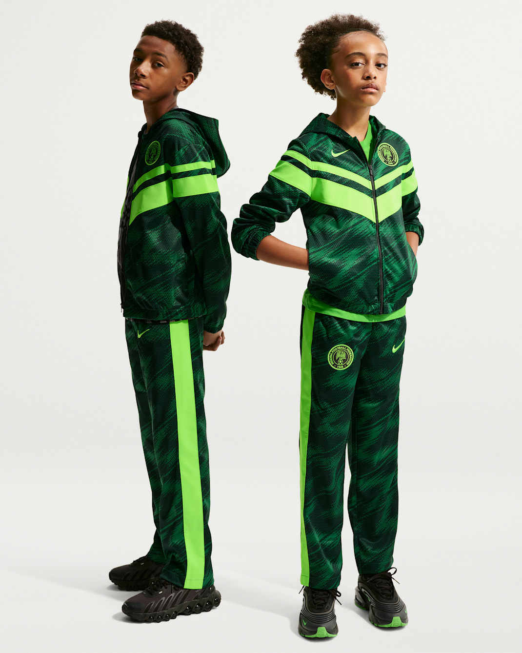 Ποδοσφαιρική φόρμα με κουκούλα Νιγηρία Nike Dri-FIT για μεγάλα παιδιά - Pine Green/Electric Green