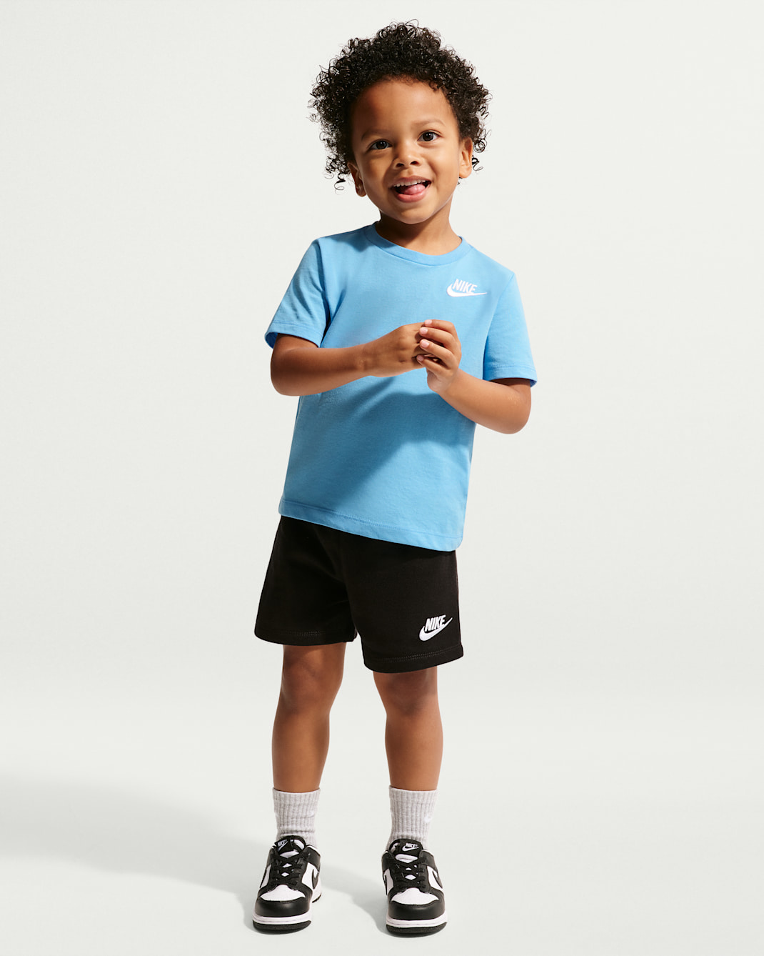 Conjunto de 2 shorts de tejido Knit Club infantil Nike - Azul fútbol/Negro
