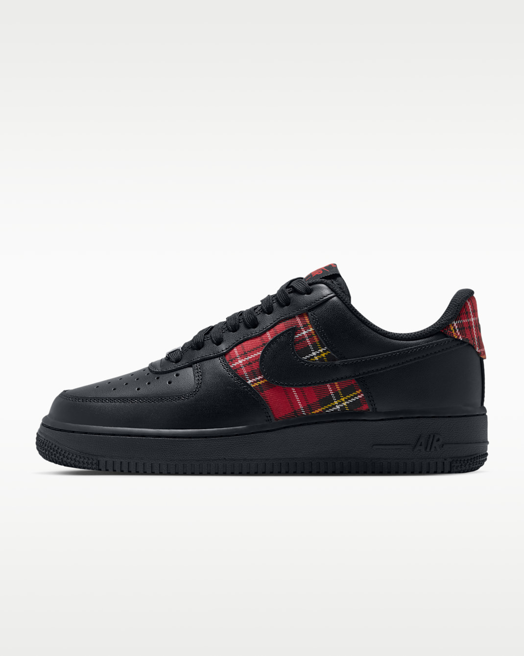 Buty damskie Nike Air Force 1 ’07 „Plaid” - Czerń/Tough Red/Biel/Czerń
