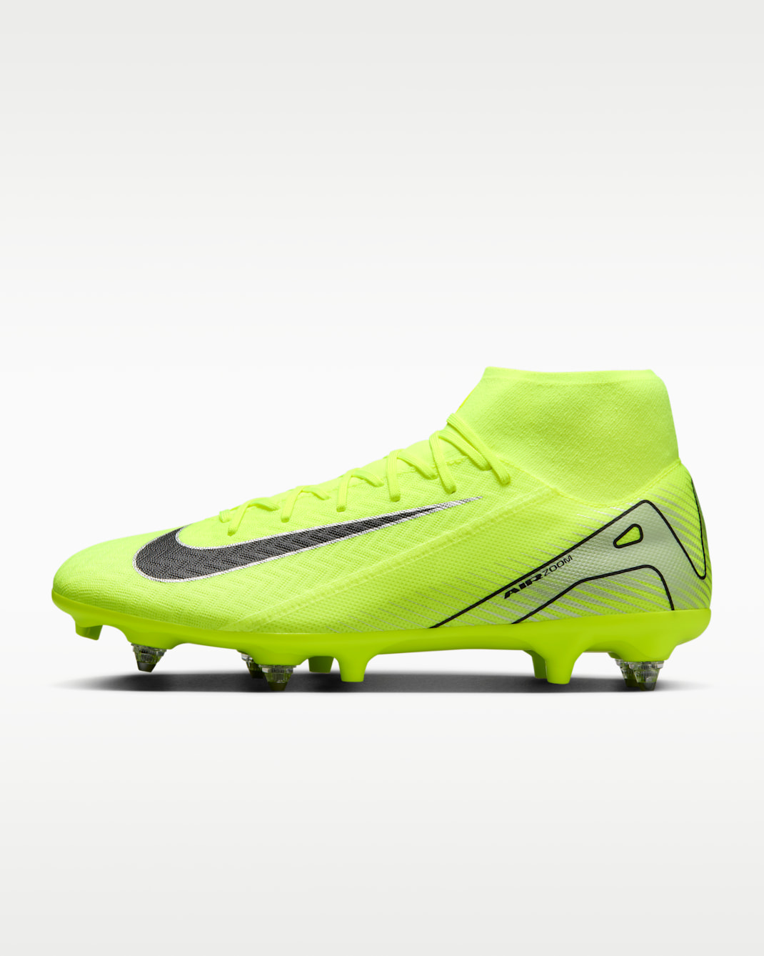 Fotbollssko Nike Mercurial Superfly 10 Academy med högt skaft SG-Pro - Volt/Svart