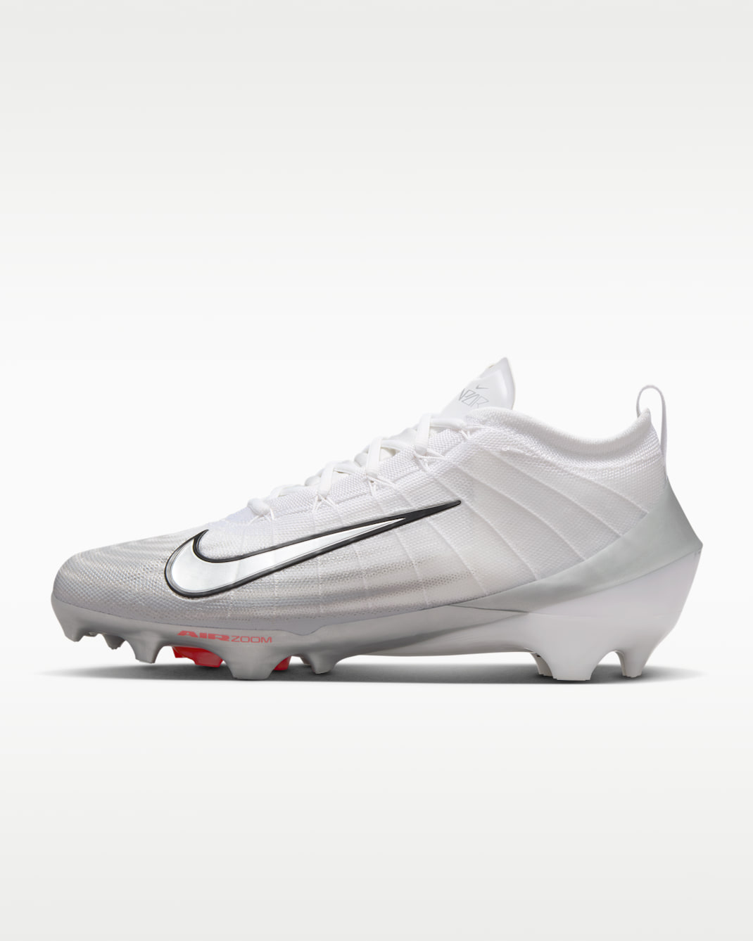 Nike Vapor Elite 1 Football Cleats - White/Summit White/Bright Crimson/Metallic Silver