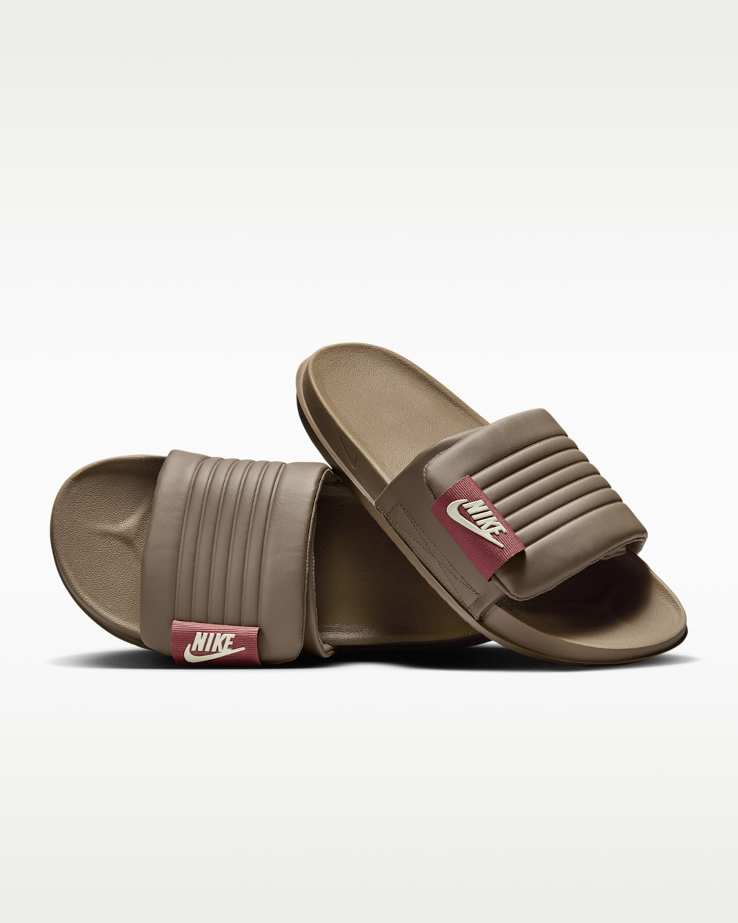 Nike Offcourt Adjust Men's Slides - Ironstone/Red Sepia/Coconut Milk