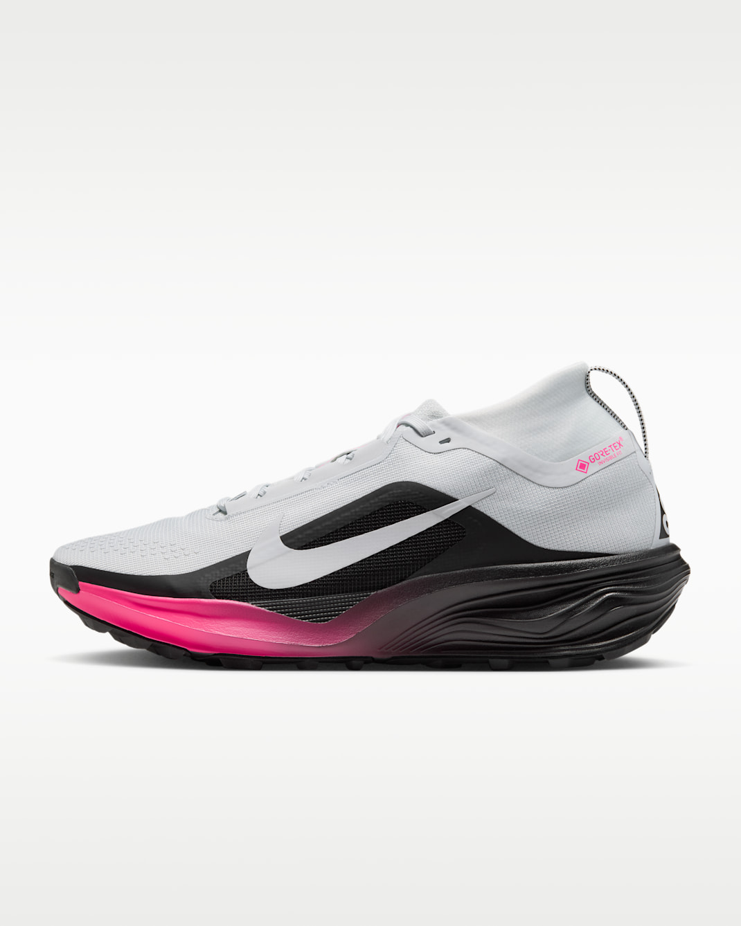 ACG Pegasus Trail GORE-TEX Men's Waterproof Trail Running Shoes - Pure Platinum/Black/Hyper Pink/Pure Platinum