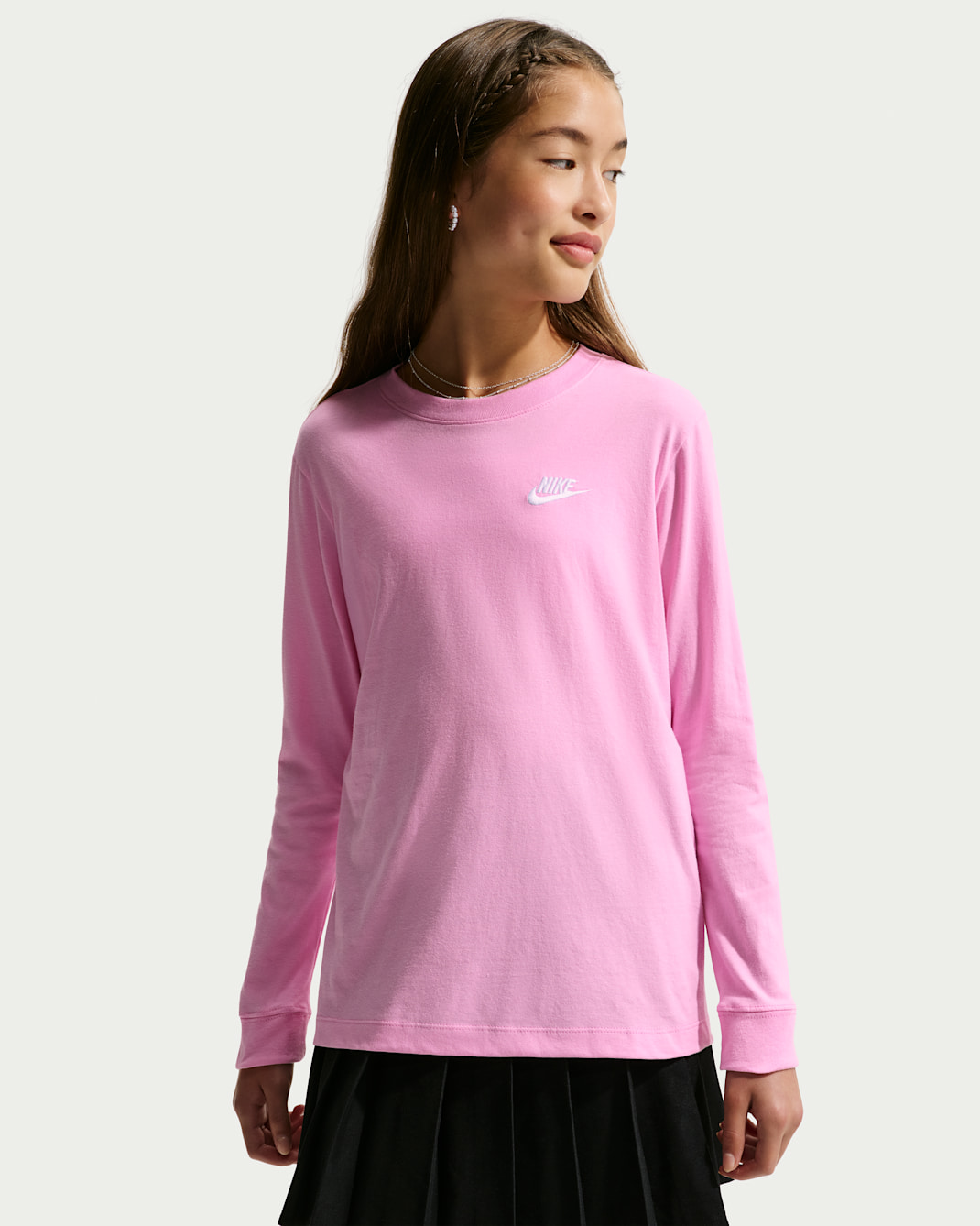 Nike Sportswear Big Kids' Long-Sleeve T-Shirt - Pink Rise